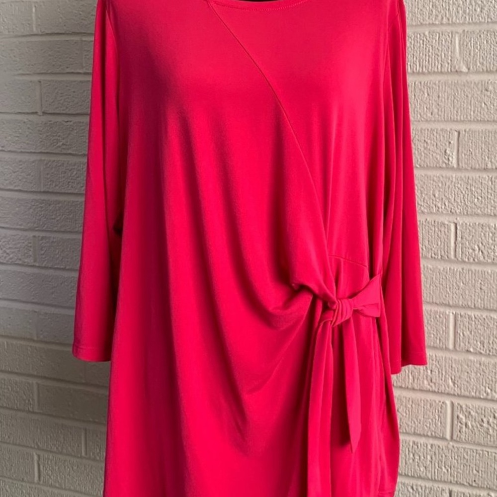 Women's Pink Top with Tie Detail